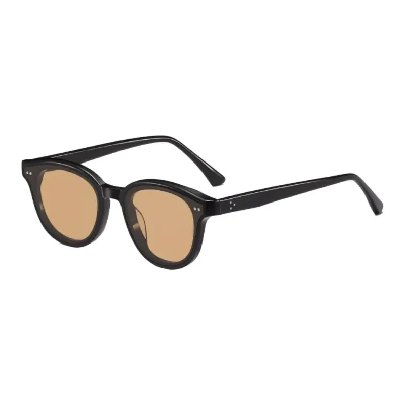 CAPONI Plate Frame Irregular Shape Sunglasses Unisex Black-0