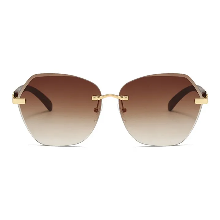 PRETTYALLUSION Alloy Irregular Shape Sunglasses Women's-4