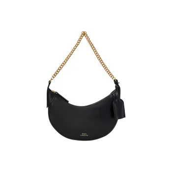 Polo Ralph Lauren Leather Crossbody Bag, Shoulder Bag Trumpets Women's Black