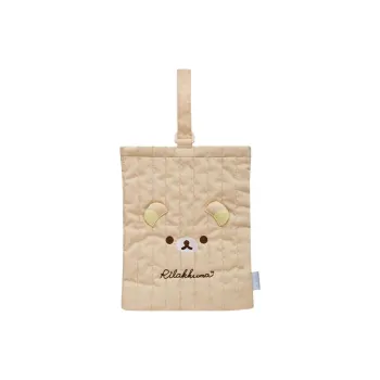 SAN X Quilting Travel Storage Bag Unisex Brown