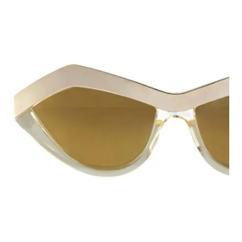 Bottega Veneta Metal Cat Eye Sunglasses Women's Gold-2