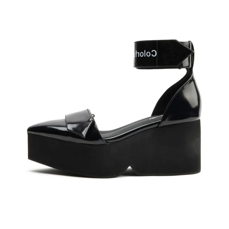 Colorful Bridge High Heels Women's Black-0