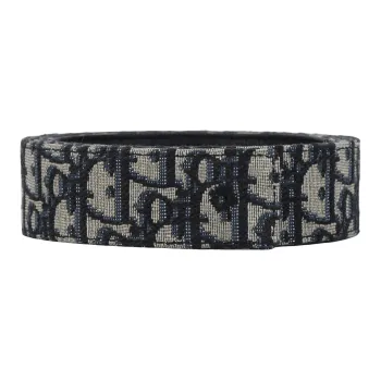 DIOR Cow Leather Belts Unisex Black Width 3.5cm