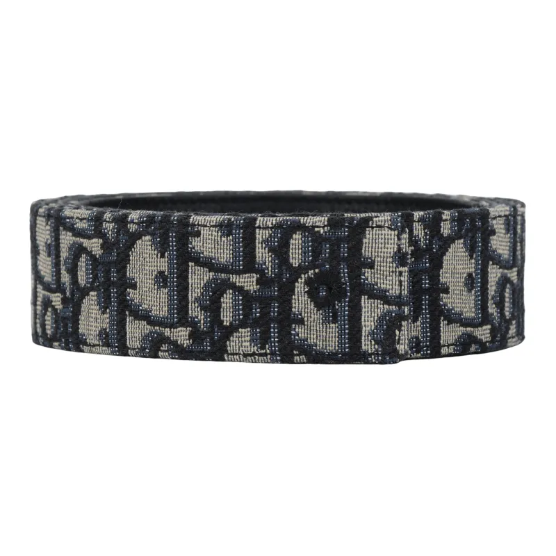 DIOR Cow Leather Belts Unisex Black Width 3.5cm-0