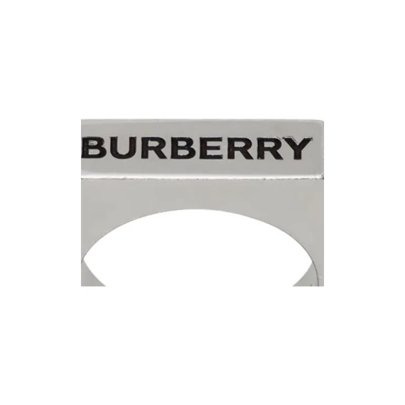 Burberry Palladium Plated Rings Unisex Silver-1