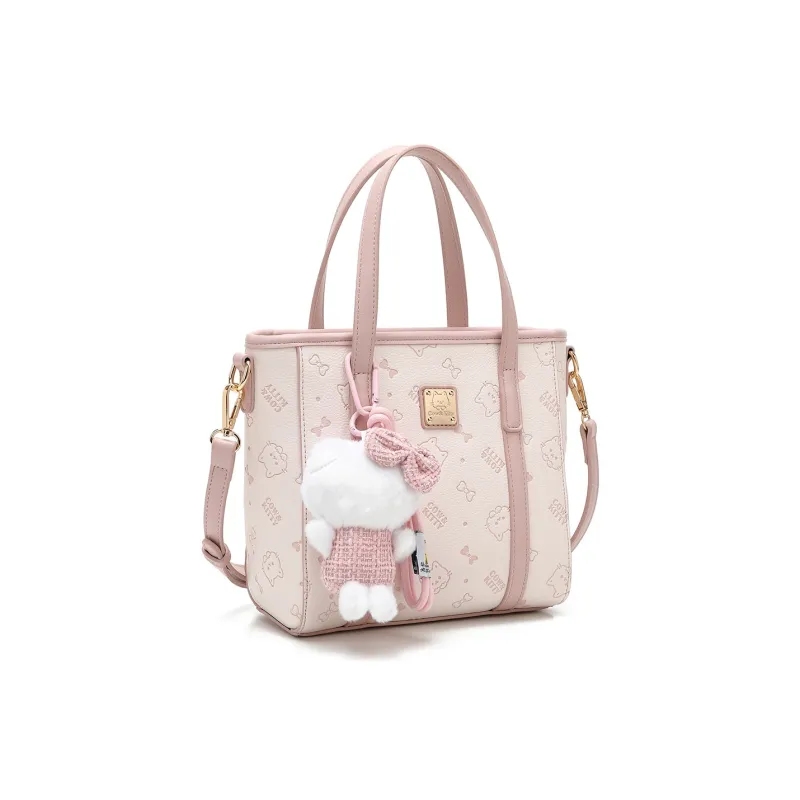 DALO PU Basket Bag, Shoulder Bag, Crossbody Bag, Handbag Women's Cherry Blossom Pink-1
