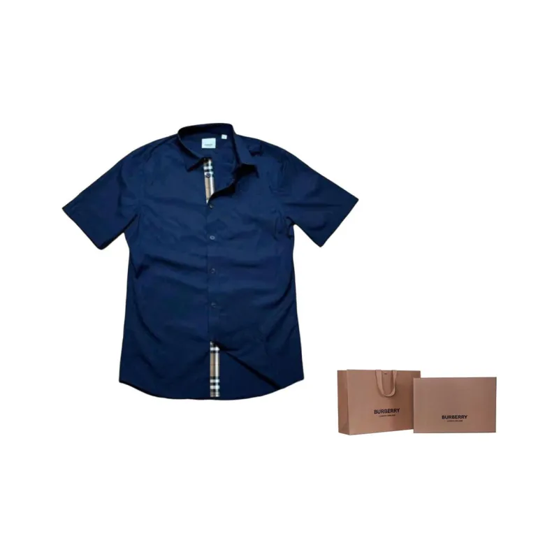Burberry Shirt Men's Marine Blue-7