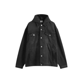 Vetements Hooded Denim Jacket