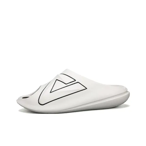 PEAK Very Small Fat Drag Slip Resistant Abrasion Resistant Cushioning Slide Slippers Men's Super Light White Black