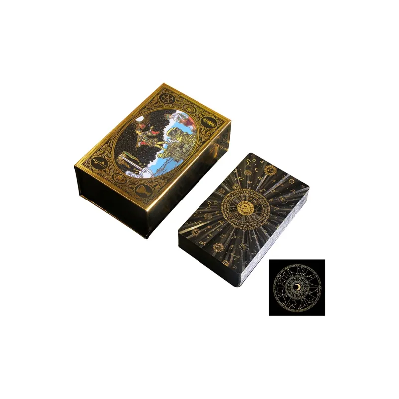 JINBANG Wite Tarot Collection, Gold Foil PVC Waterproof, Tarot Board Games-69