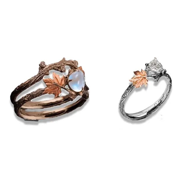 GIRATI Colored Glaze Rings Women's-4
