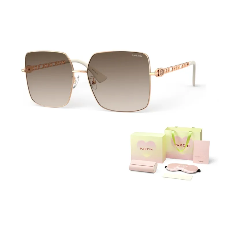 PARZIN Square Sunglasses Women's Fashion Logo Refined Correcting Sunglasses For Women's-25