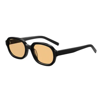 CAPONI Plate Frame Oval Sunglasses Unisex Multicolor