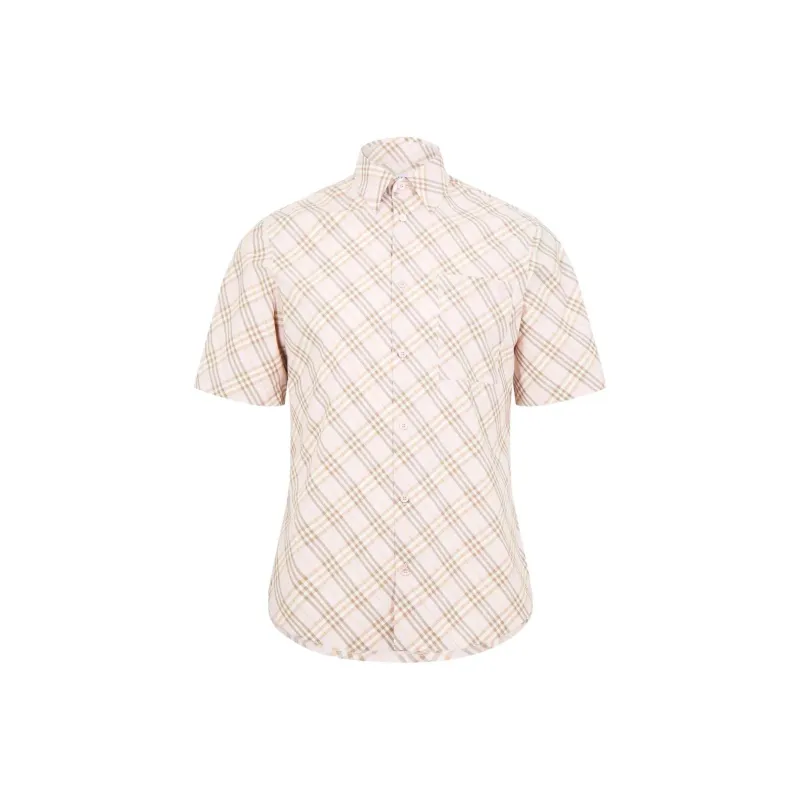 Burberry Shirts Men Pink-0