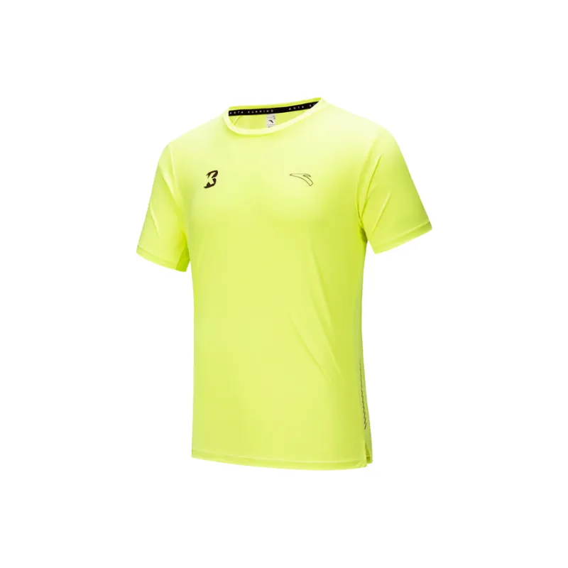Anta Running Collection T Shirt Men's Fluorescent Star Yellow-0
