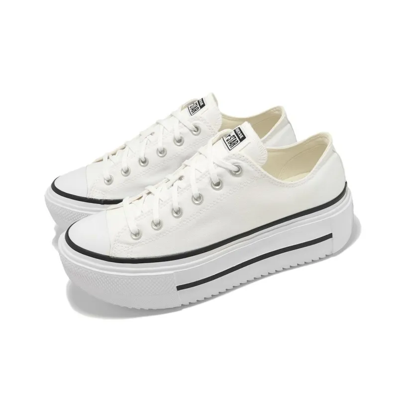 Converse Chuck Taylor All Star Lift Double Stack Low 'White Black'-2
