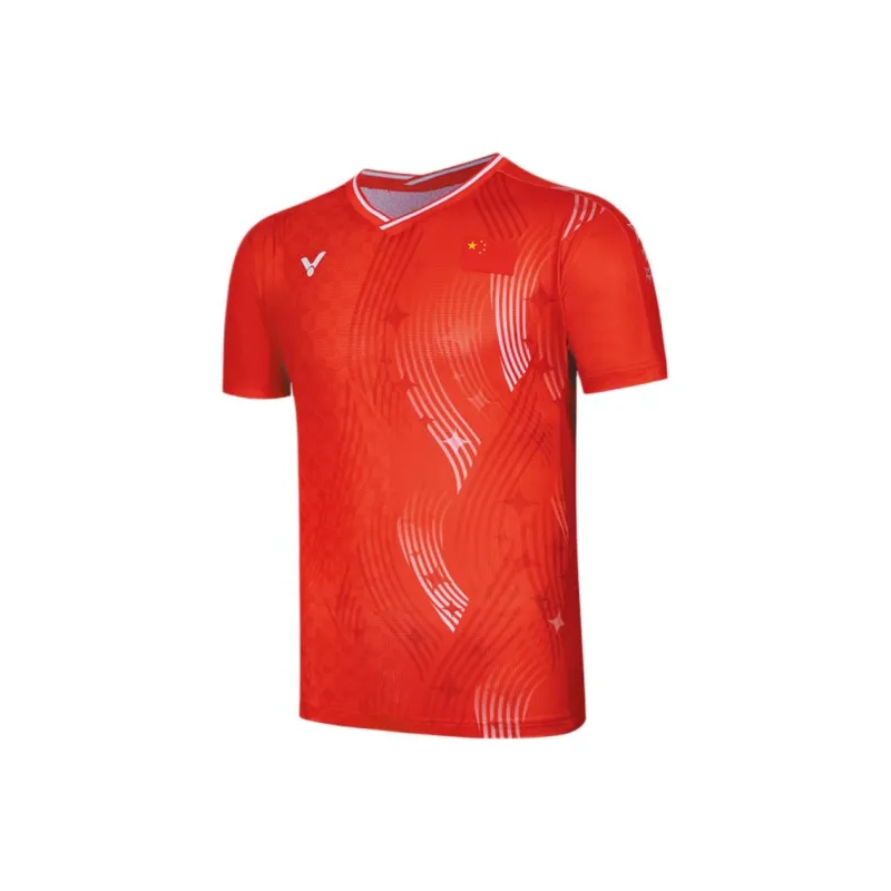 VICTOR T Shirt Unisex Flame Red-0