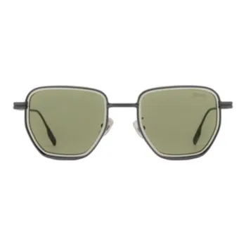 Zegna Metal Irregular Shape Sunglasses Men's Black