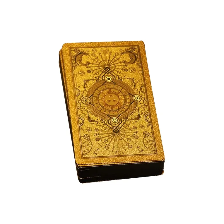 JINBANG Wite Tarot Collection, Gold Foil PVC Waterproof, Tarot Board Games-4