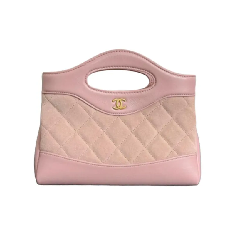 CHANEL Sheepskin Shoulder Bag, Crossbody Bag, Handbag Women's Light Pink-0