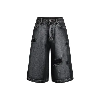 Imcrasy Denim Shorts Unisex Black