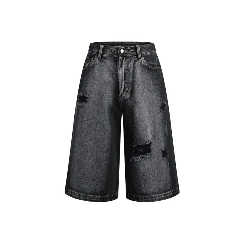 Imcrasy Denim Shorts Unisex Black-0