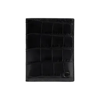 COACH Calfskin Passport Holder Mini Men's Black