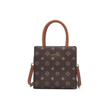 Old Man's Head Synthetic Leather Shoulder Bag, Crossbody Bag, Handbag Women's Coffee