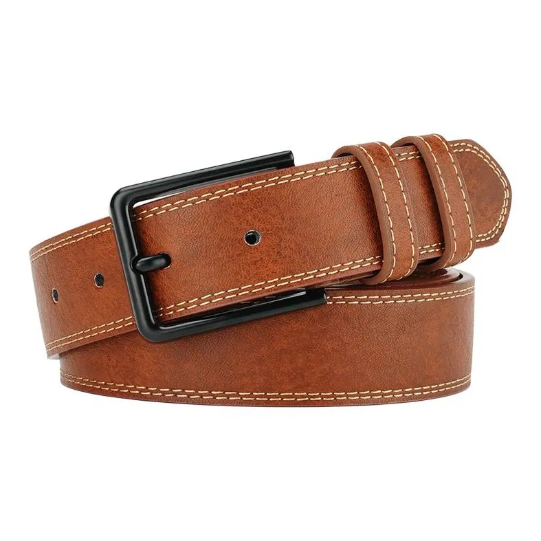 JEANSWEST Cow Split Leather Belts Women's 3.4CM-2