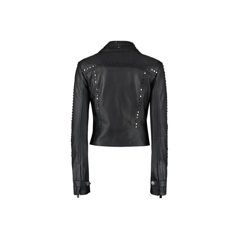 PINKO Leather Jacket Women's Black-1