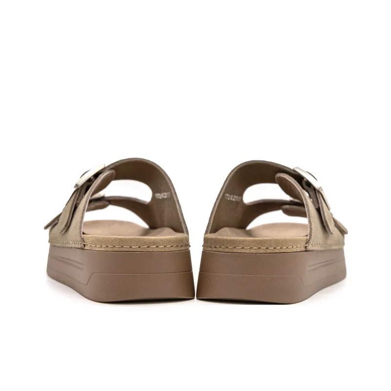 FED Slip Resistant Odor Resistant Abrasion Resistant Slide Slippers Women's Gray-5