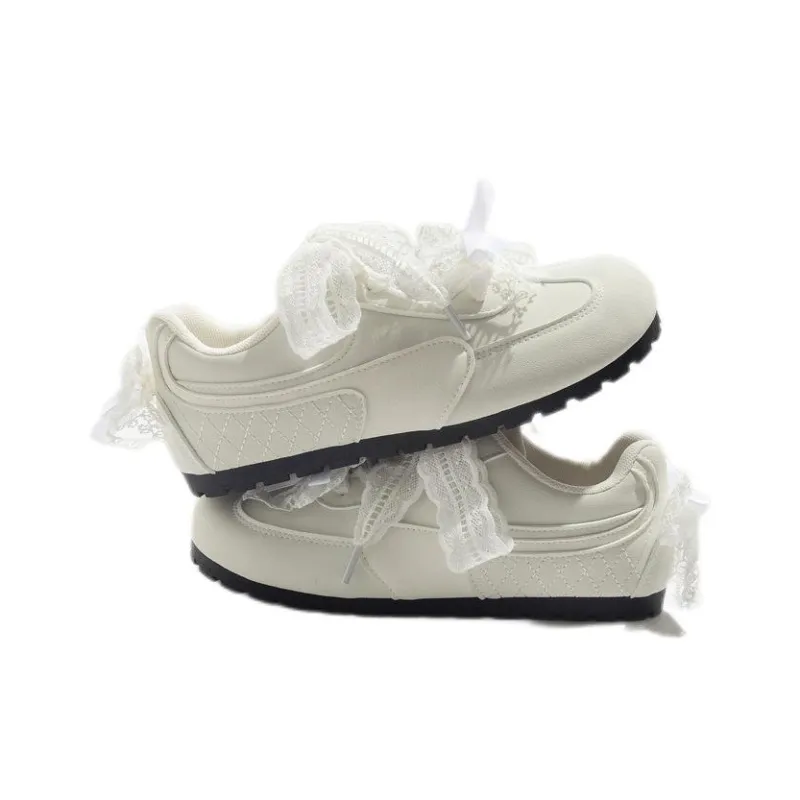 KATHRYN WILSON Slip Resistant, Abrasion Resistant, Lightweight, Breathable Low Top Skateboard Shoes Women's Ecru-4