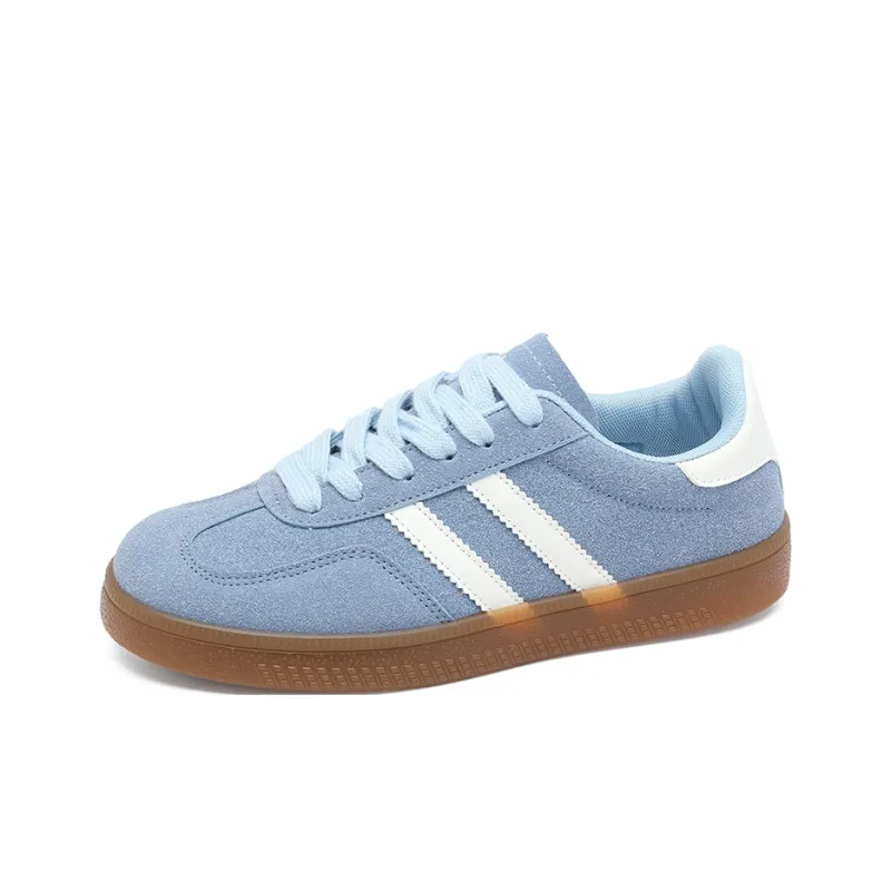 RENBEN Lightweight And Wear resistant Low Top Skateboard Shoes Women's Blue-3