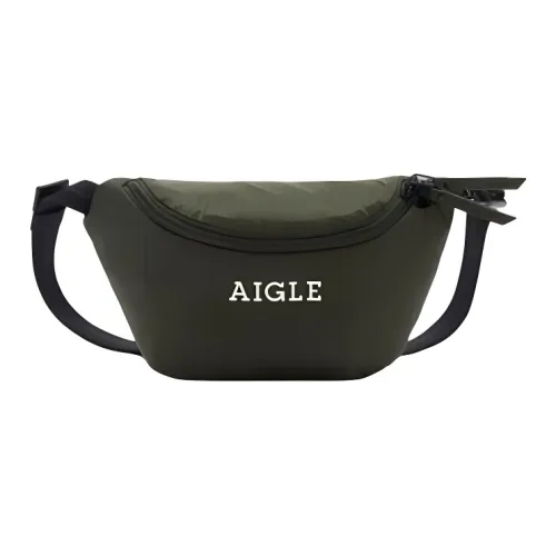 AIGLE Portable Anti Theft Device Sling Bag Unisex Khaki Green