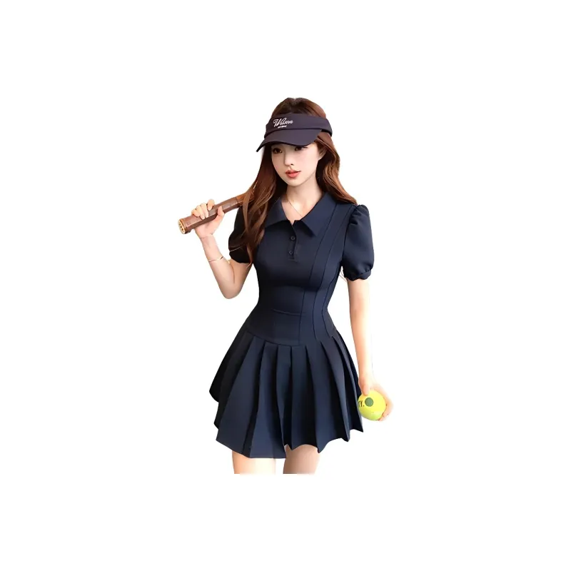 Flowers In Water Short Sleeved Dress Women's-0
