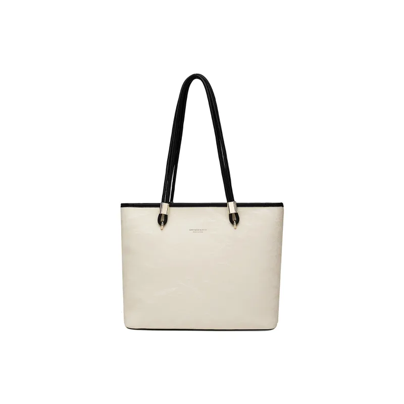 MEXICAN PU Tote Handbag, Shoulder Bag Women's Ecru/Lime-0