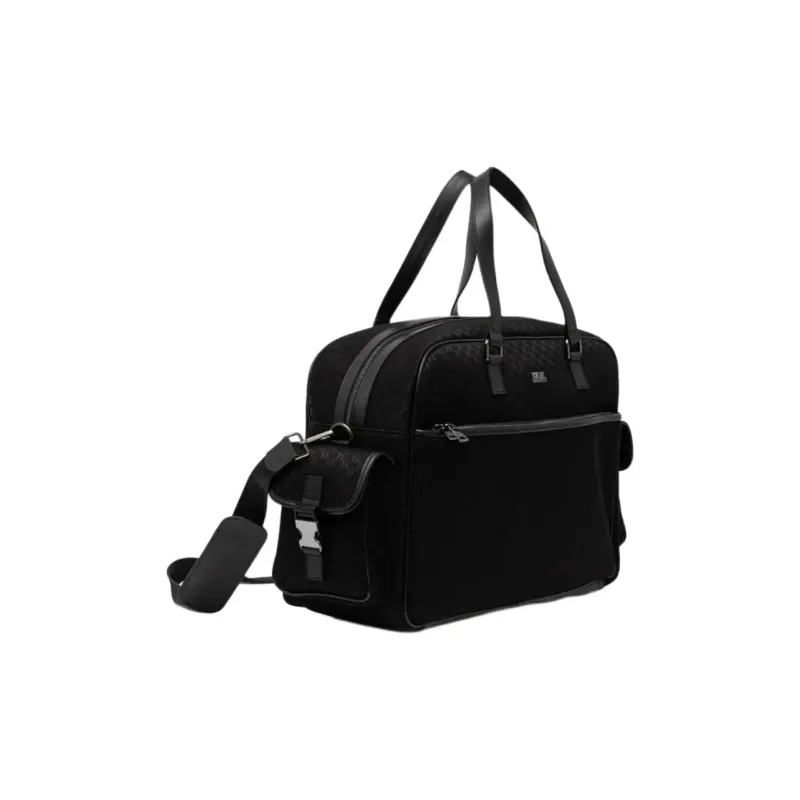 KARL LAGERFELD Viscose With Polyester Travel Bag Men's Black-2