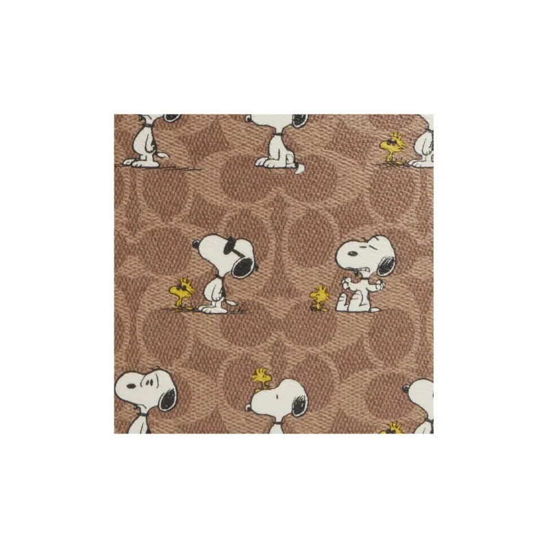 COACH PEANUTS Snoopy, Collaboration Teri Coated Canvas Crossbody Bag, Shoulder Bag Trumpets Men's Ochre-3