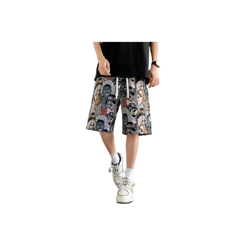 SIFLYTO Casual Shorts Unisex Embroidery Figure-0