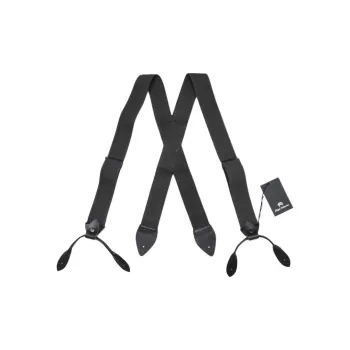 NIGEL CABOURN Cotton Suspenders Unisex Charcoal Gray 