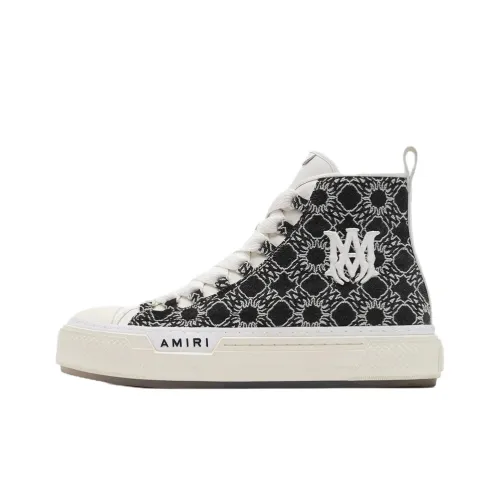 AMIRI Court Hi Ma Quad High Top Skateboard Shoes Men's Black