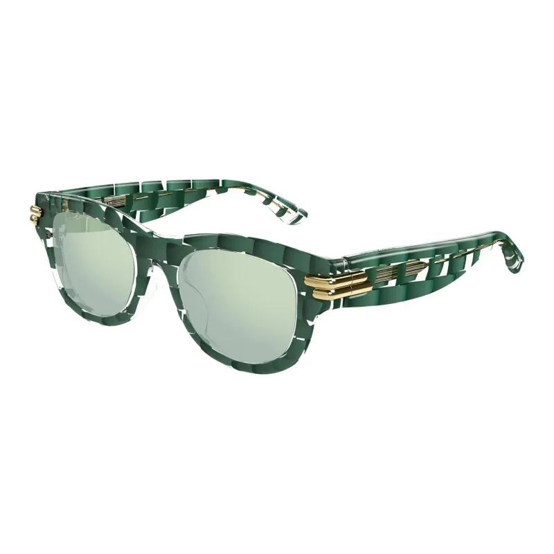Bottega Veneta Recycled Acetate Oval Sunglasses Women's Green-1