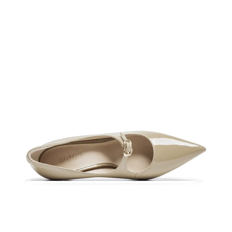 Joypeace Hepburn High Heels Women's Khaki-3