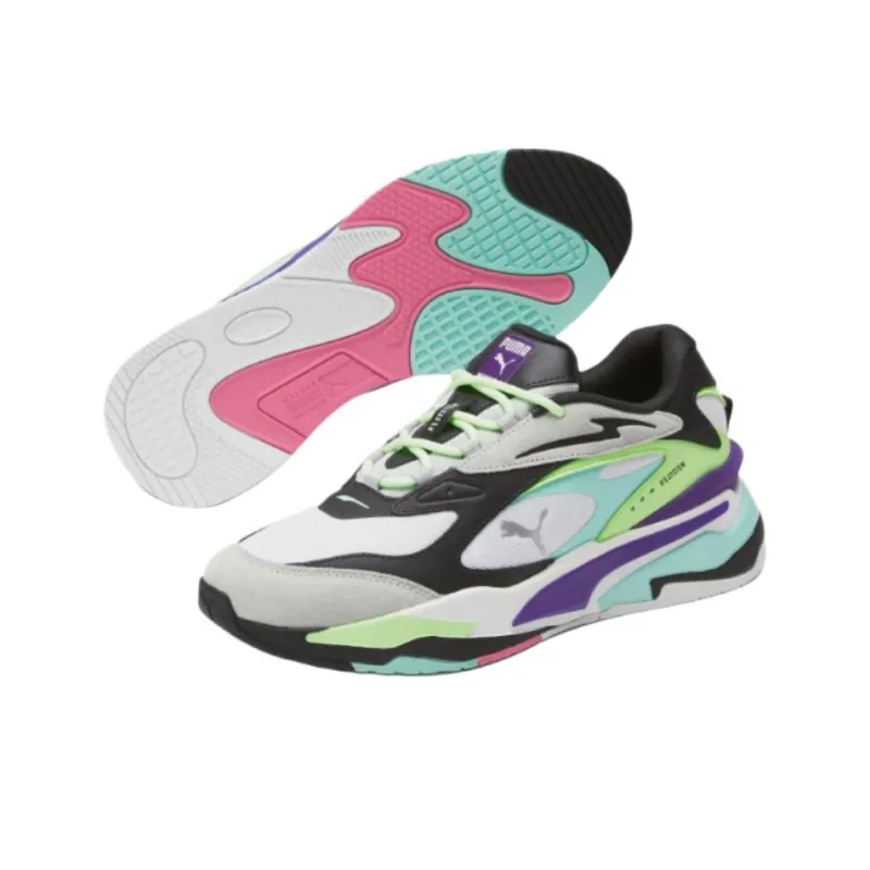 PUMA RS Fast Slip Resistant Low Top Casual Shoes Men's Black Green Purple-2