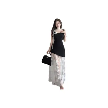 Mu Xiao Xin Slip Dresses Women's Black