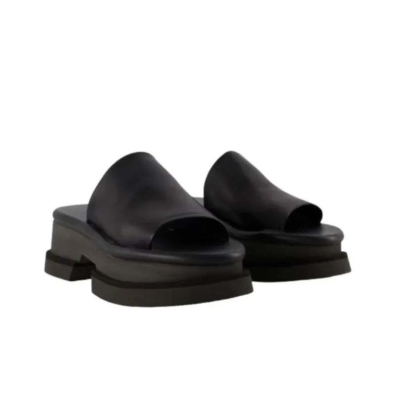 CLERGERIE Slip Resistant Slide Slippers Women's Black-2