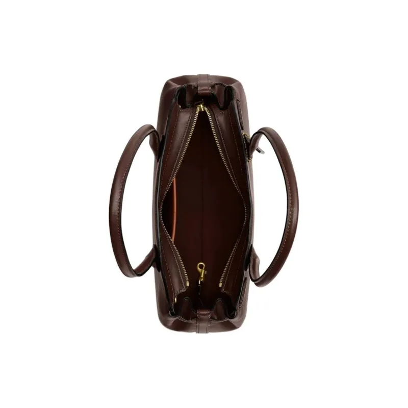 COACH Leather Handbag, Shoulder Bag Tubas Women's Maple-2