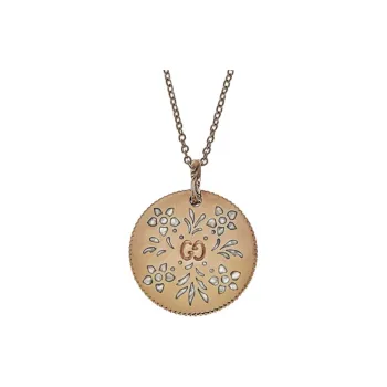 GUCCI Enamel Necklaces Women's Yellow