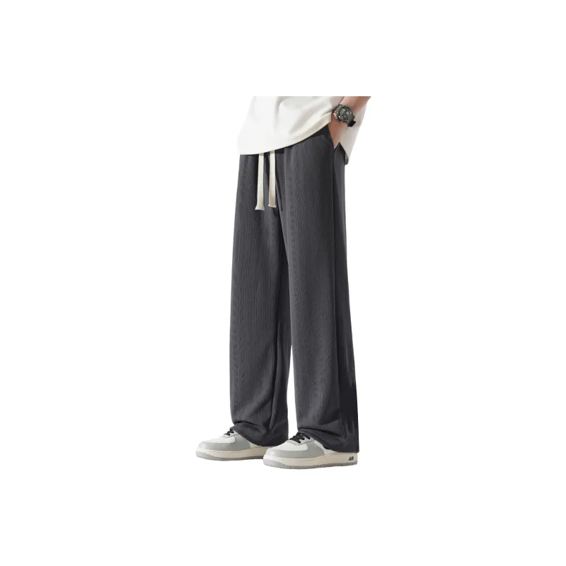 G21 Ice Silk Draped Wrinkle Resistant Knitted Sweatpants Unisex-12