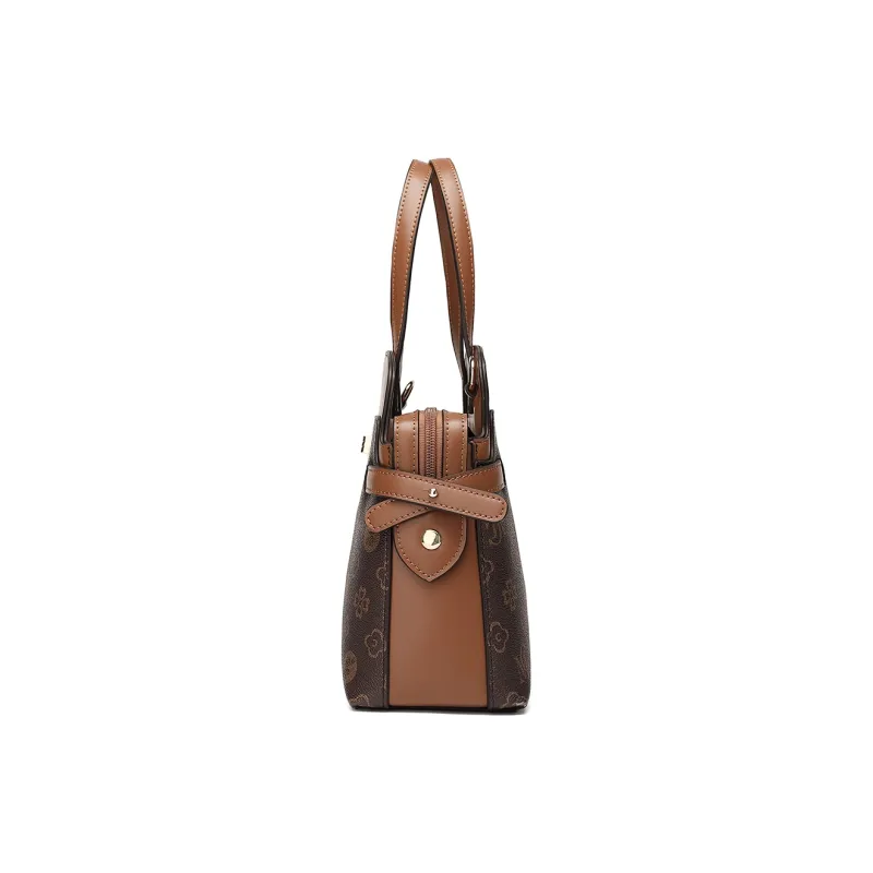 MEXICAN PVC Shoulder Bag, Crossbody Bag, Handbag Regular Women's Khaki/Dark Brown/Beige Apricot-6
